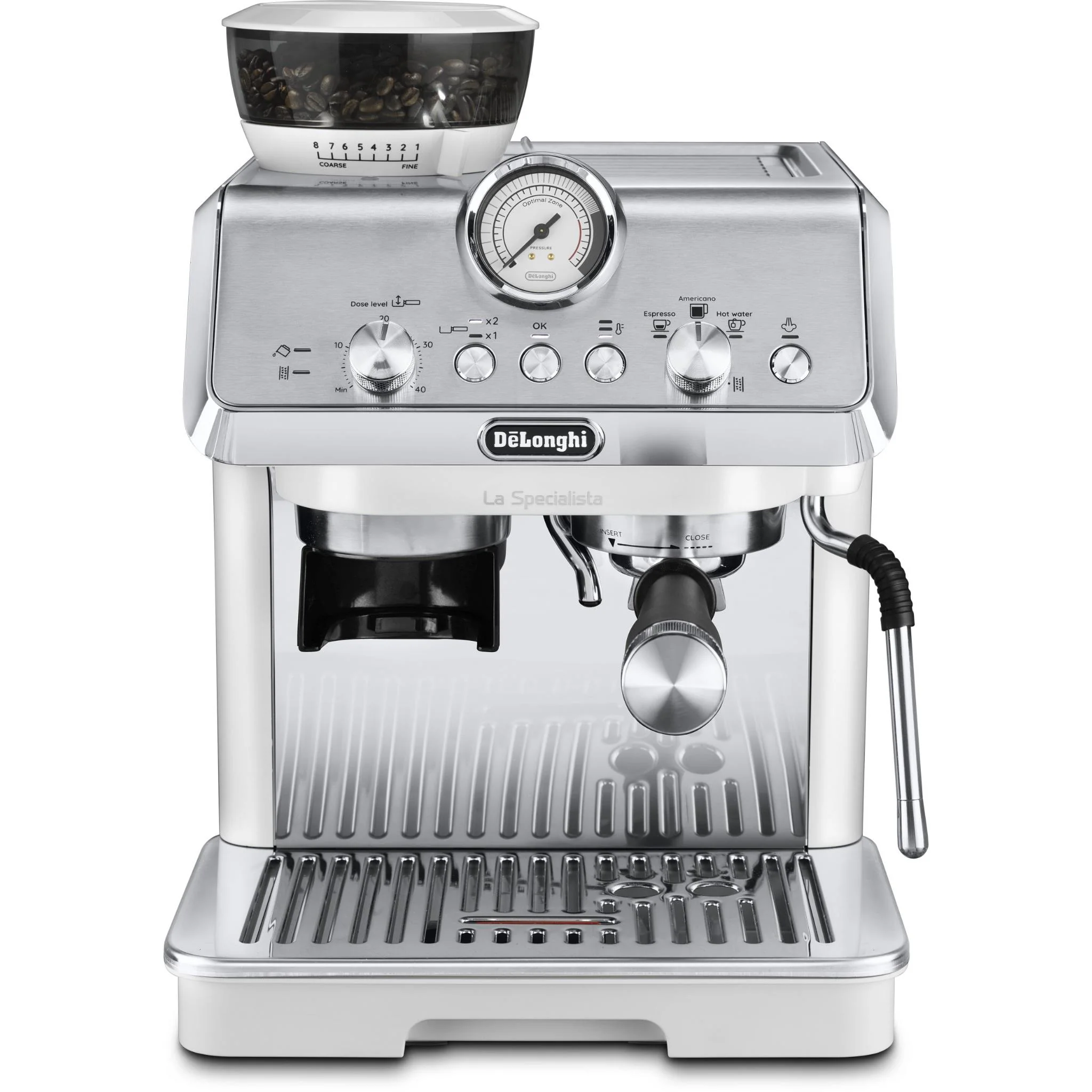 DeLonghi La Specialista Arte Manual Pump Coffee Machine (White)