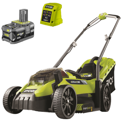 Ryobi One+ 18V 4.0Ah 33cm Cordless Lawn Mower Kit