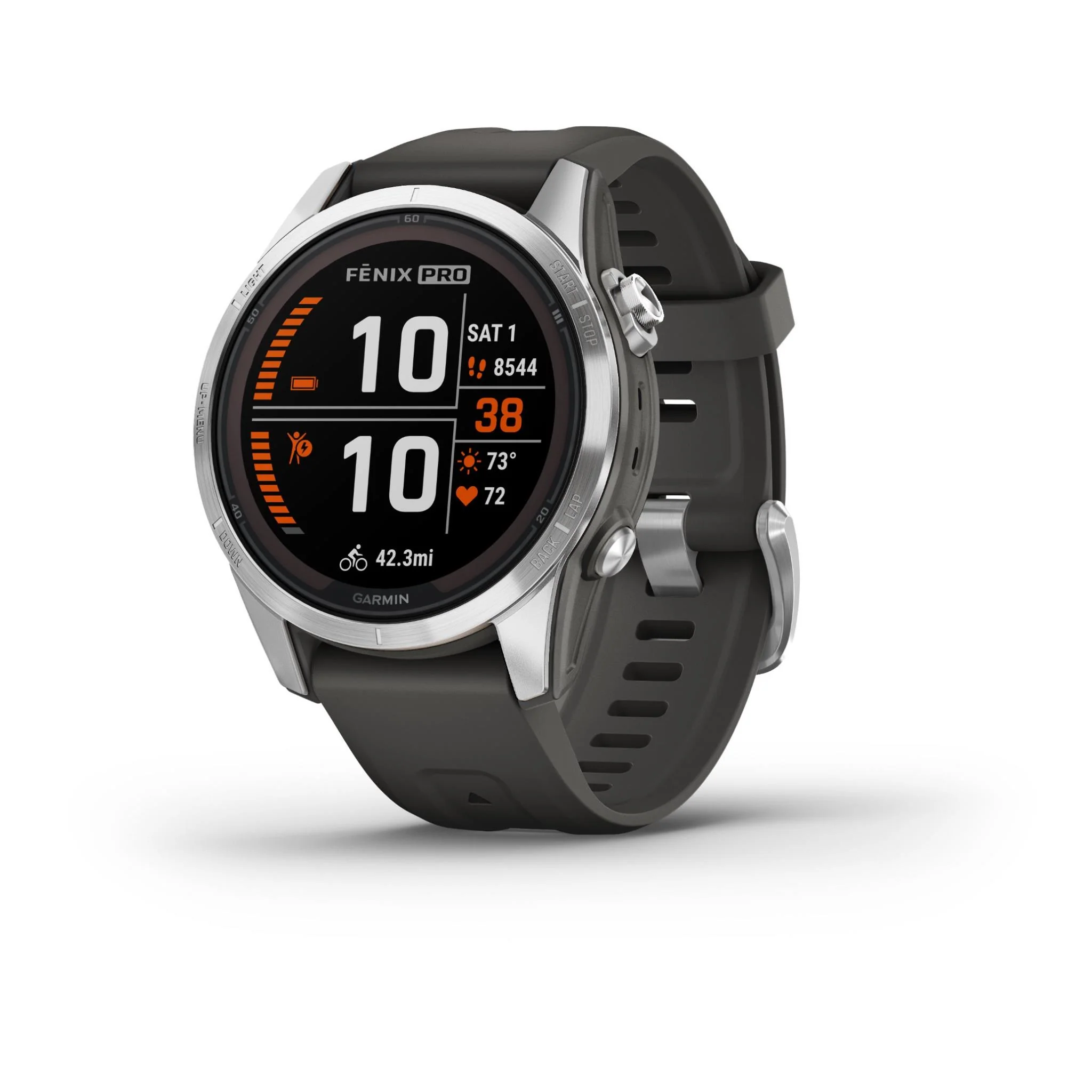 Garmin Fenix 7S Pro Solar Edition Stainless Steel With Graphite Band