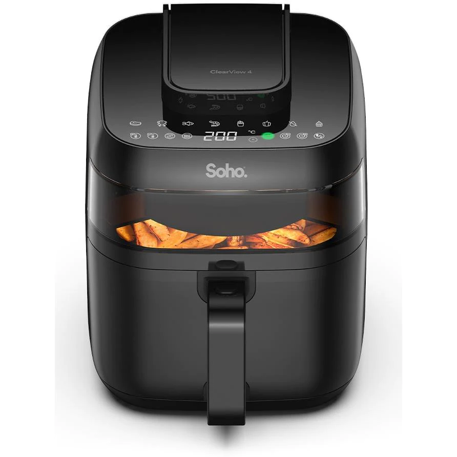 Soho 4L Air Fryer With Cooking Window & Digital Touch Control