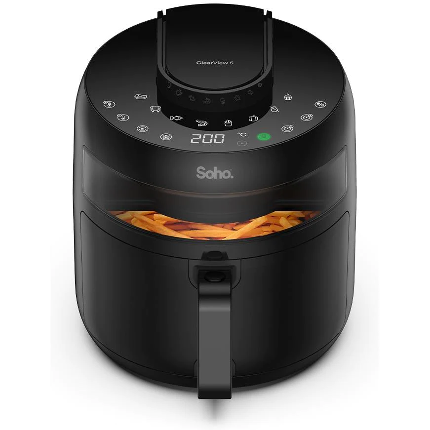 Soho 5L Air Fryer With Cooking Window & Digital Touch Control